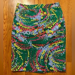 Talbots Floral Pencil Skirt Size 2